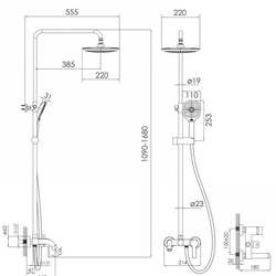 Душевой гарнитур Imprese Kucera t030B03410SR (Black Matte) Thumb