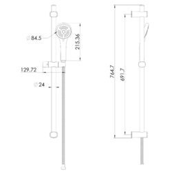 Душевой гарнитур Imprese Modus f03808201SR (Chrome) Thumb