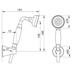 Ручной душ Imprese Podzima Zrala ZMK02170810 (Black/White) Thumb