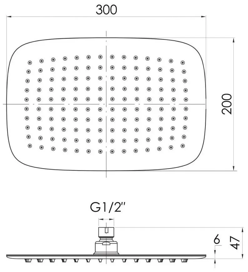 Верхний душ Imprese SQ300200SS6 (Chrome)