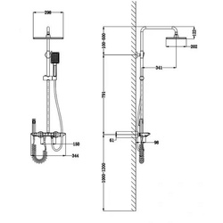 Душевой гарнитур iSink S2 (Black Matte) Thumb