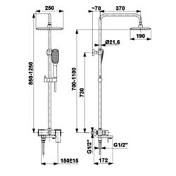 Set de dus KFA Armatura Logon 5136-915-81 (Black) Thumb