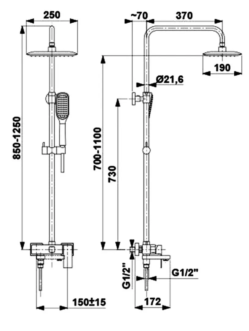 Set de dus KFA Armatura Logon 5136-915-81 (Black)