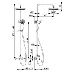 Душевой гарнитур KFA Armatura Morris 5246-910-00 (Chrome) Thumb