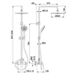 Душевой гарнитур KFA Armatura Otava 5556-910-81 (Black) Thumb