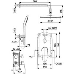 Set de dus KFA Armatura Otava 5559-501-00 (Chrome) Thumb