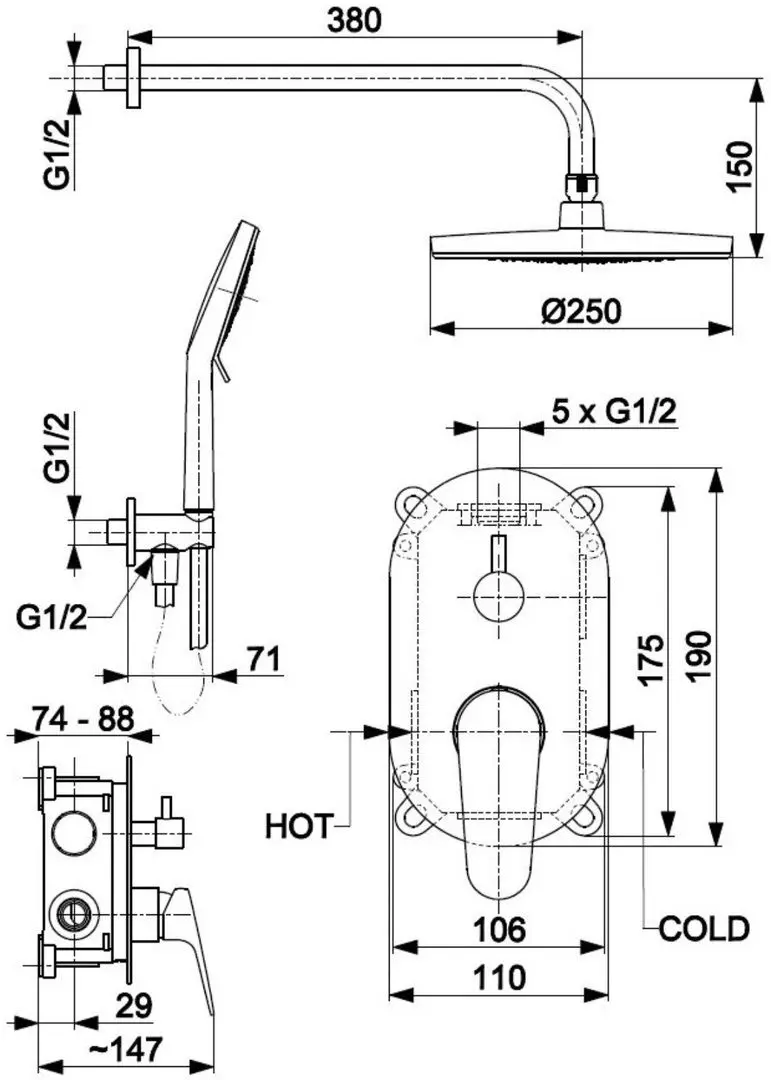Set de dus KFA Armatura Otava 5559-501-00 (Chrome)