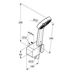 Душевая лейка Kludi A-QA 6567005-00 (Chrome) Thumb