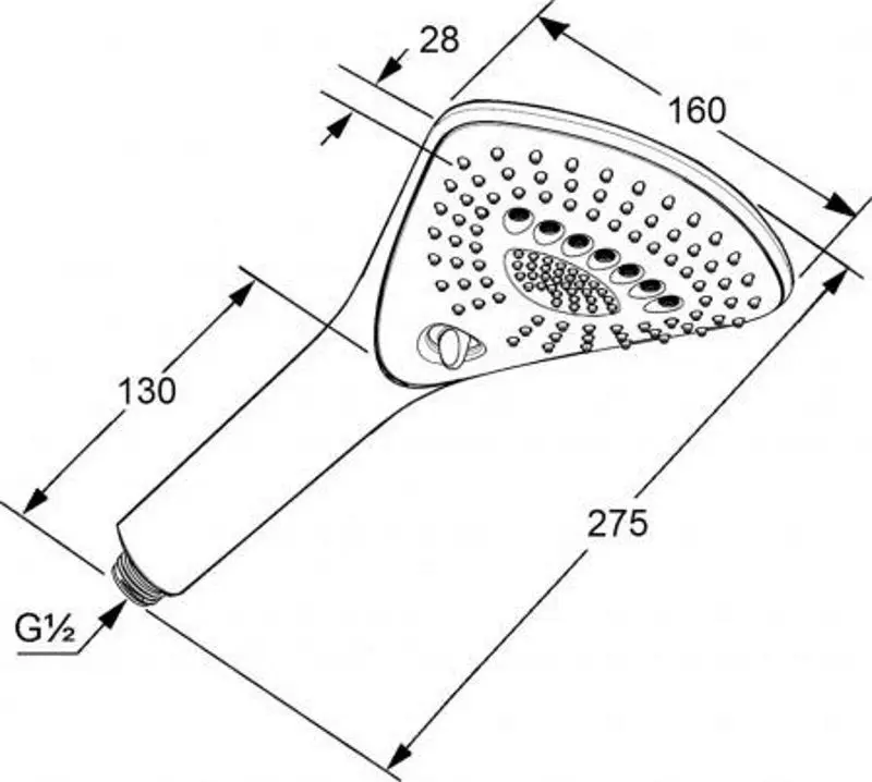 Душевая лейка Kludi Fizz 6770039-00 (Matte Black) - 2