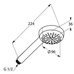 Душевая лейка Kludi Logo 1S (6810005-00) Thumb