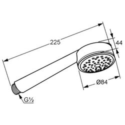 Душевая лейка Kludi Zenta 3S 6080086-00 (Black/Chrome) Thumb