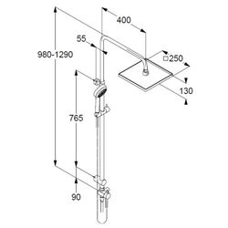 Set de dus Kludi Logo Dual 1S (6809905-00) Thumb