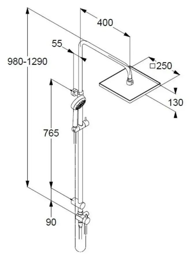 Set de dus Kludi Logo Dual 1S (6809905-00) - 2