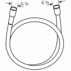 Душевой шланг Kludi Suparaflex 6107187 (Black Matt/Chrome) Thumb