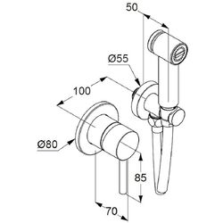 Dus igienic Kludi Bozz 389980576 (Chrome) Thumb