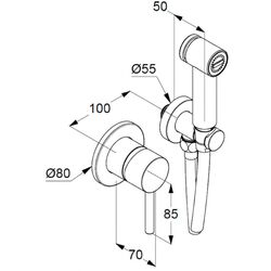 Гигиенический душ Kludi Bozz 389983976 (Black) Thumb