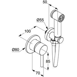 Гигиенический душ Kludi Bozz 389985376 (White Matt) Thumb