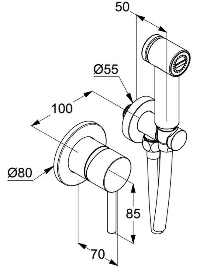 Гигиенический душ Kludi Bozz 389985376 (White Matt) - 2