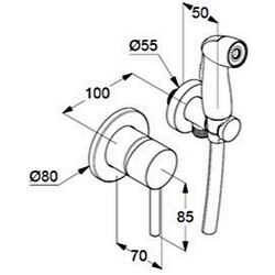 Гигиенический душ Kludi Bozz 389990576 (Chrome) Thumb