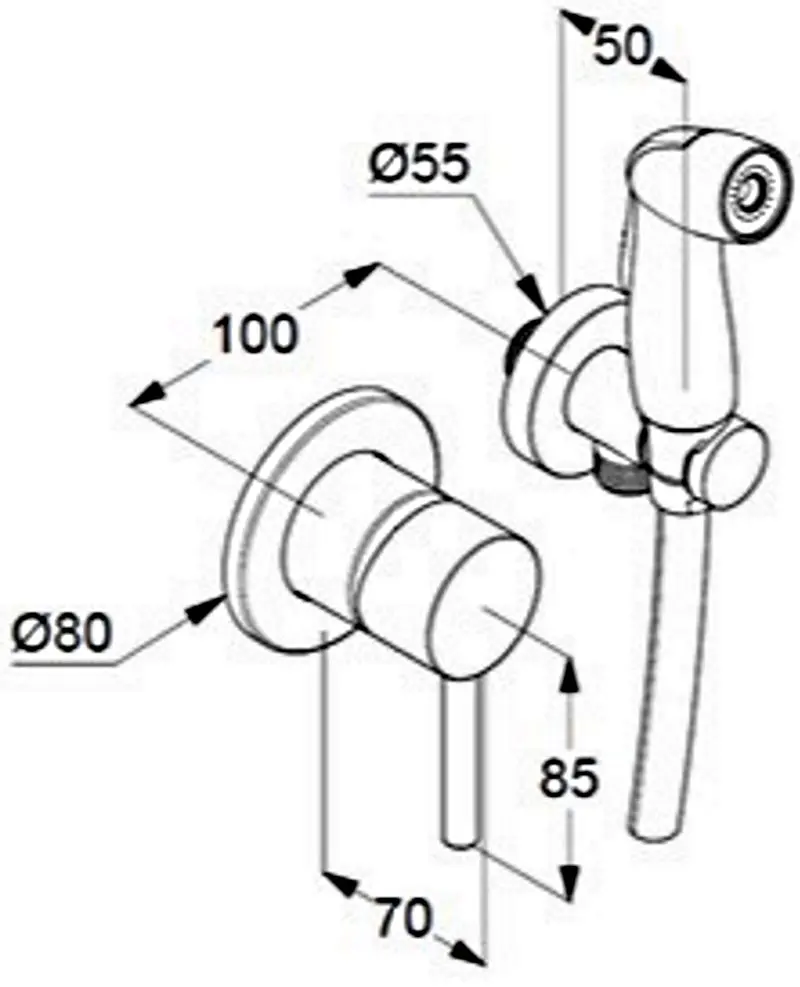 Гигиенический душ Kludi Bozz 389990576 (Chrome) - 2