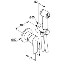Гигиенический душ Kludi Zenta SL 489980565 (Chrome) Thumb