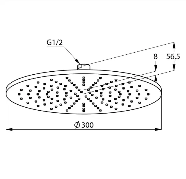 Верхний душ Kludi A-QA 6433087 (Black Matt/Chromе) - 2