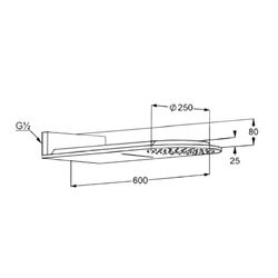 Верхний душ Kludi A-QA Ф250 mm (6487005-00) Thumb