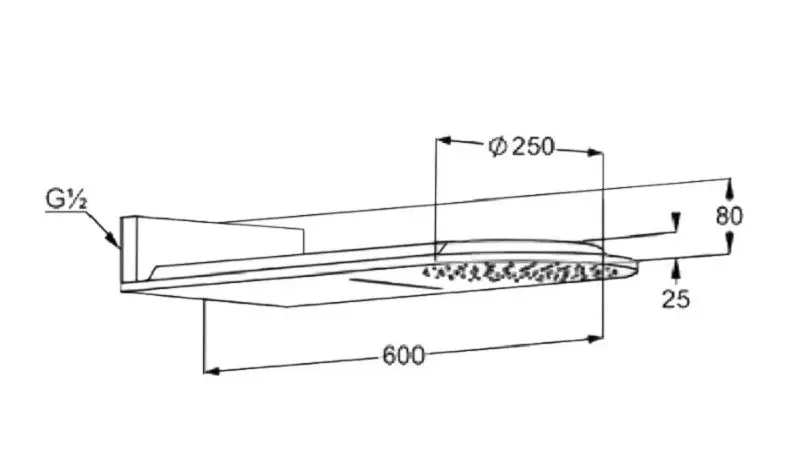 Верхний душ Kludi A-QA Ф250 mm (6487005-00) - 2