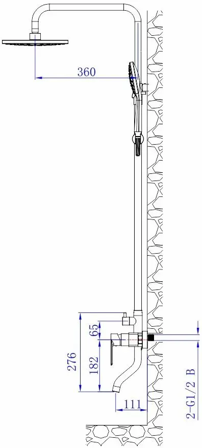Душевой гарнитур Mat|eco Breno 1133 114260 (Black)