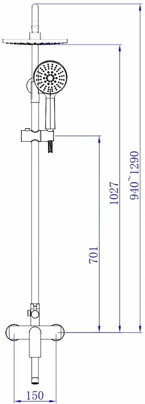 Душевой гарнитур Mat|eco Breno 1133 114260 (Black)