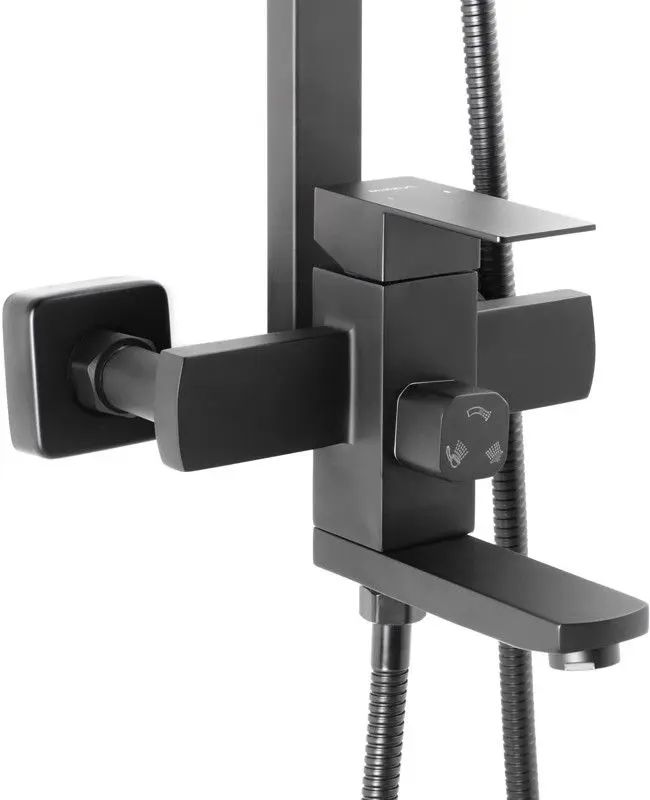 Душевой гарнитур Mat|eco Inox Cubo (Black)