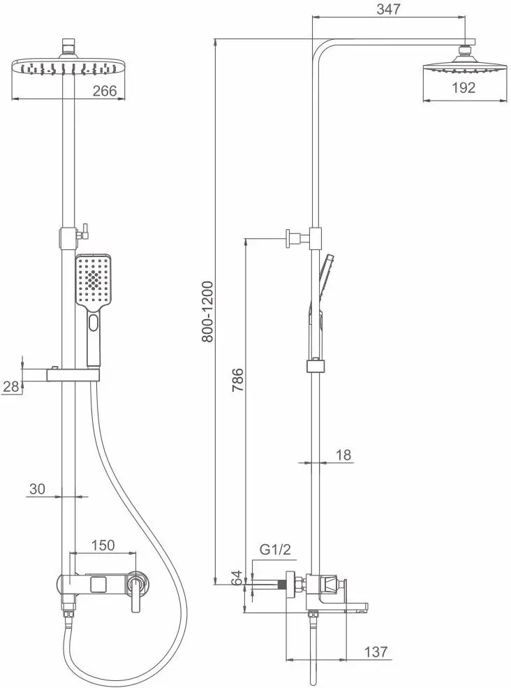 Set de dus Mat|eco Moderno (Black/Chrome)