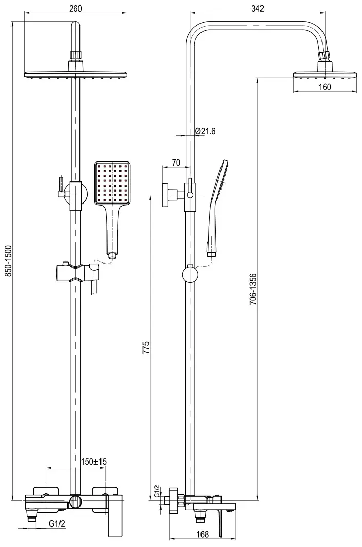 Set de dus Mat|eco Pixel (Chrome)