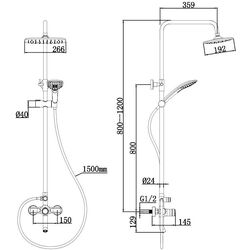 Душевой гарнитур Mat|eco Sole (Chrome) Thumb
