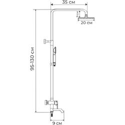 Душевой гарнитур Mixxus Barcelona Chr-009-J (Chrome) Thumb