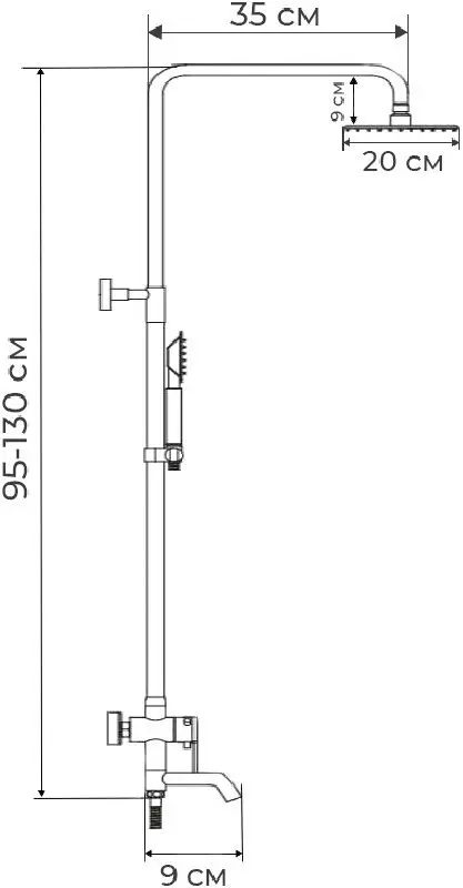 Душевой гарнитур Mixxus Barcelona Chr-009-J (Chrome) - 3