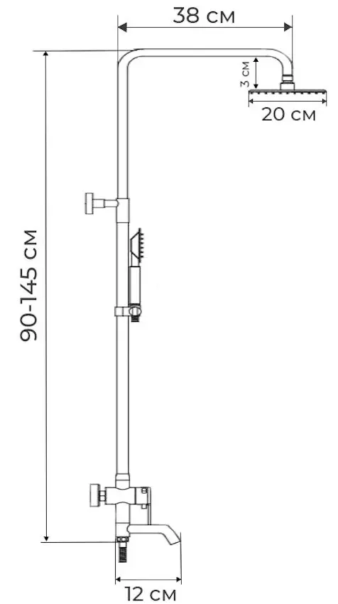 Душевой гарнитур Mixxus Premium Franco 009-J (Chrome)
