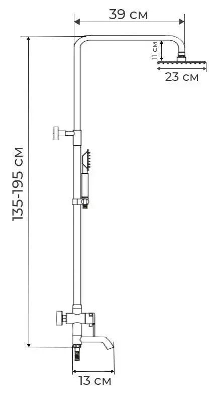 Душевой гарнитур Mixxus Premium Vintage 009-J (Bronze)