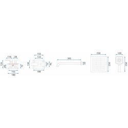 Душевой гарнитур Rea Orix P8463 (Chrome) Thumb