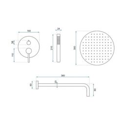 Set de dus Rea Lungo P4100 (Black) Thumb