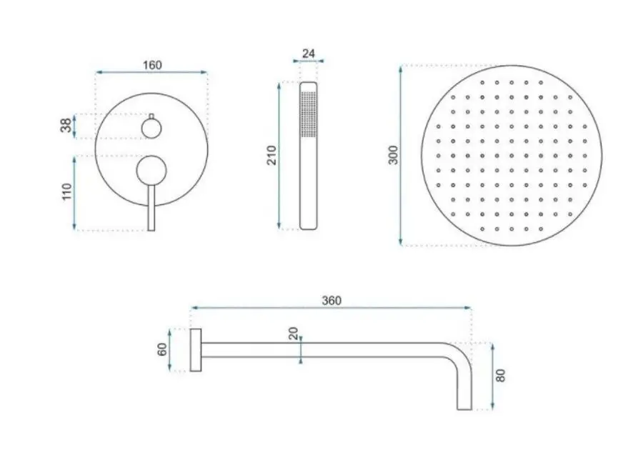 Set de dus Rea Lungo P4100 (Black)