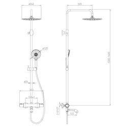 Set de dus Volle Sistema E 1580.090601 (Chrome) Thumb