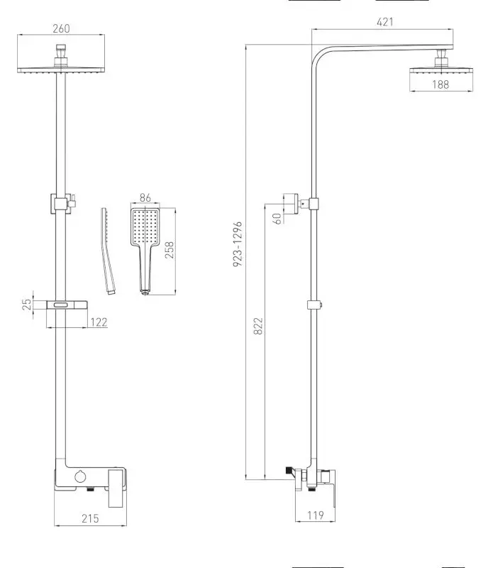Set de dus Volle Sistema L 1582.090204 (Black)