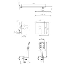Душевой гарнитур Volle Sistema L 1582.090304 (Black) Thumb