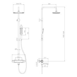 Set de dus Volle Sistema P 1584.090601 (Chrome) Thumb