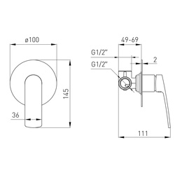 Set de dus Volle Cante SET20240406 (Graphite) Thumb