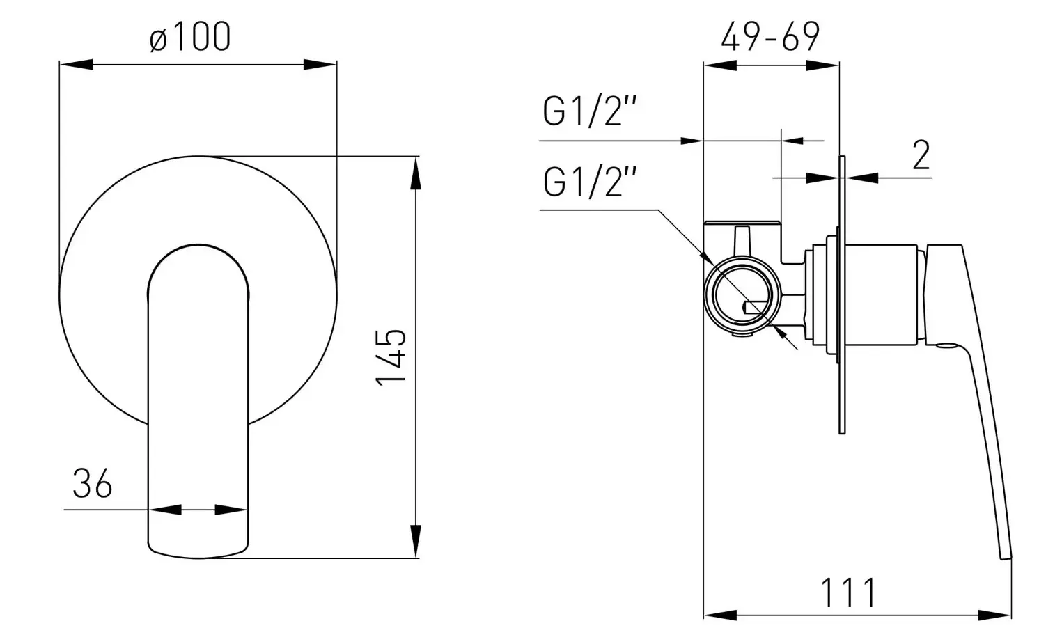 Set de dus Volle Cante SET20240406 (Graphite)