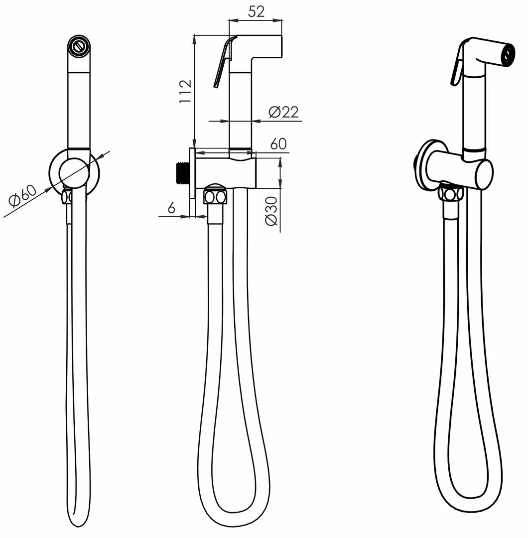 Set de dus Volle Cante SET20240406 (Graphite)