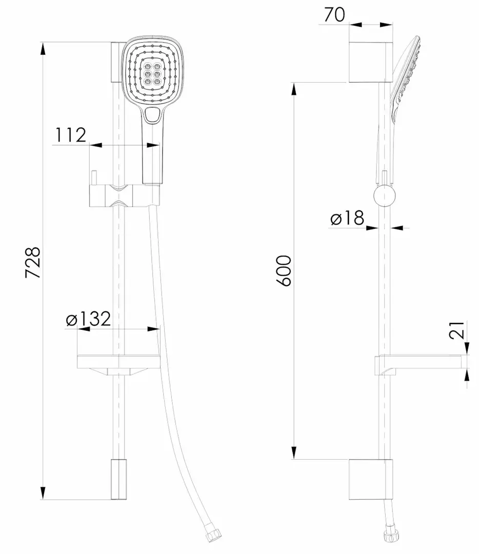 Set de dus Volle Cascada B55 1586.170604 (Black Matte)