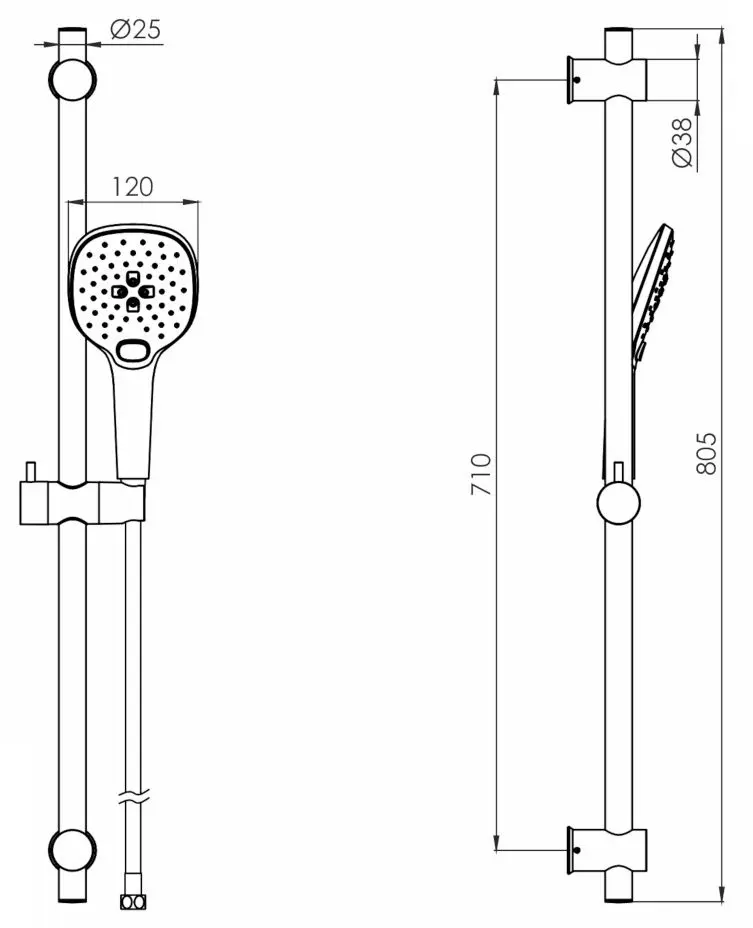 Set de dus Volle Cascada B70 1586.170305 (Graphite)